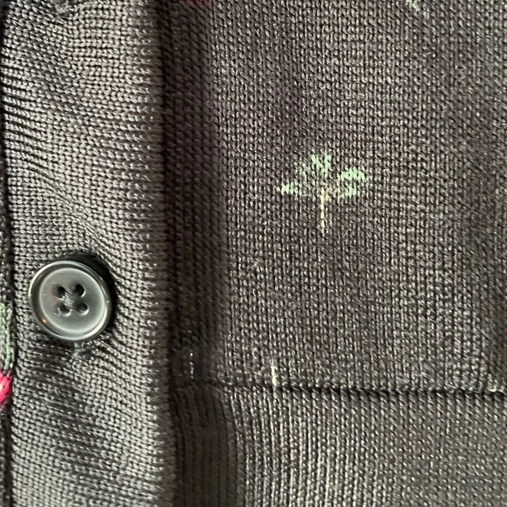 LuLaRoe Black Floral Print Cheryl Cardigan size: XS